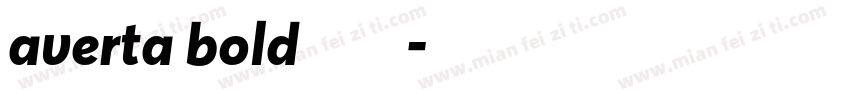 averta bold 常规西方字体转换